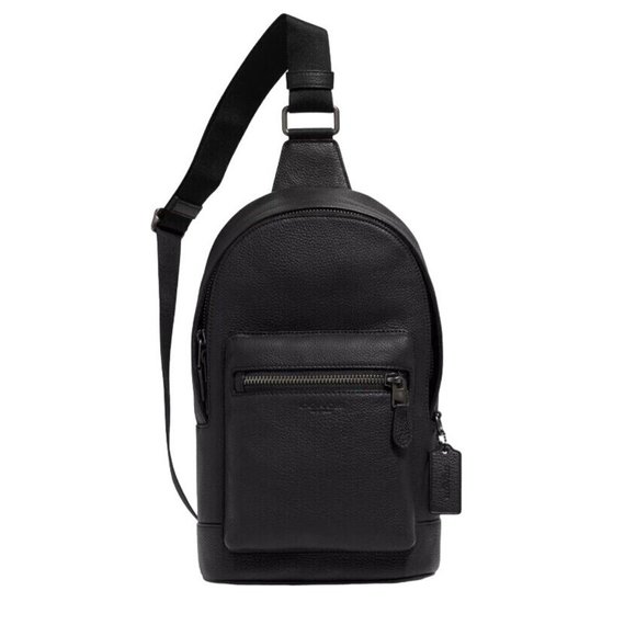 Coach Other - NEW Coach West Black Pebbled Leather Sling Pack Bag 2540 NWT